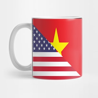 Vietnamese American Flag Half Vietnam USA Mug